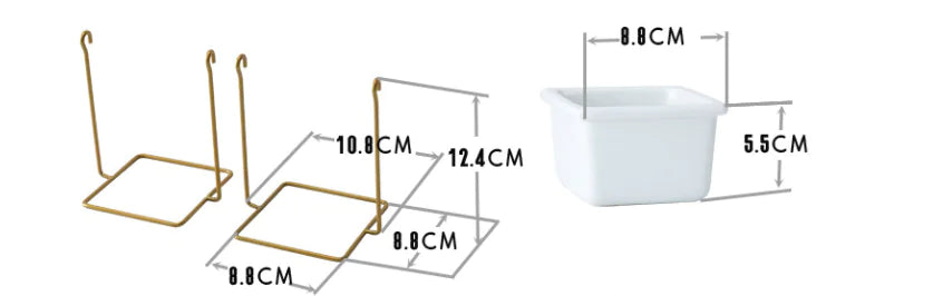 Sleek Nordic Iron Planter Swing Set
