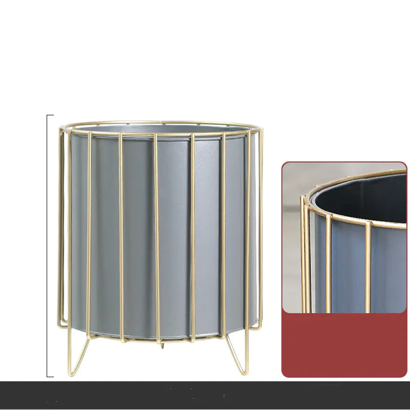 Scandinavian Iron Pot with Gold Accent (Large)