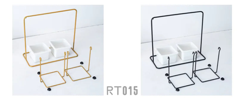 Sleek Nordic Iron Planter Swing Set